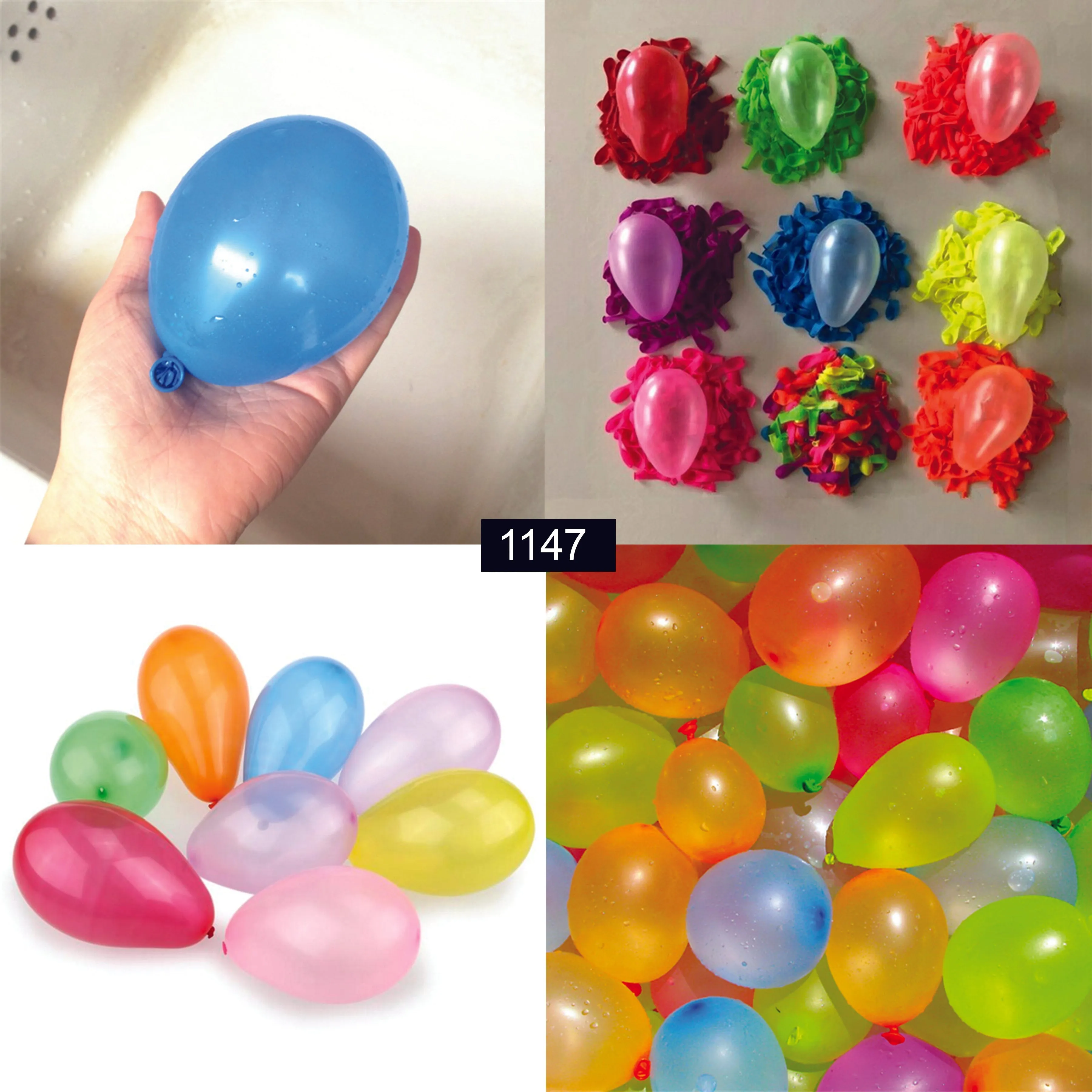 1147 Non Toxic Holi Water Balloons (Pack of 500 Balloons) (Multicolour)