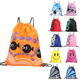 34*42cm Double Layer Drawstring Waterproof Backpacks Colorful Shoulder Bag Swimming Bags for Outdoor Sports EA14