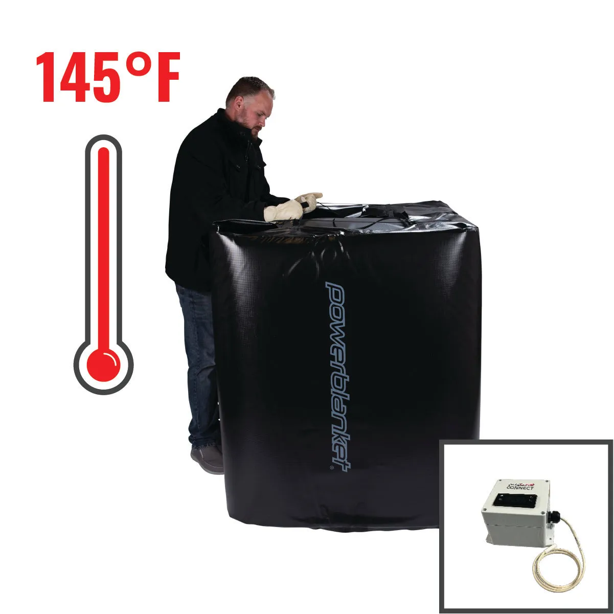 350 Gallon IBC Tote Heater w/ Smart Controller for Stainless Tanks (120V)