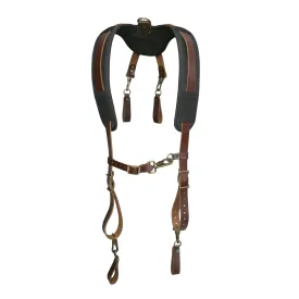 98214 - Padded Leather Work Suspender System with D-Ring Loops  | Style n Craft