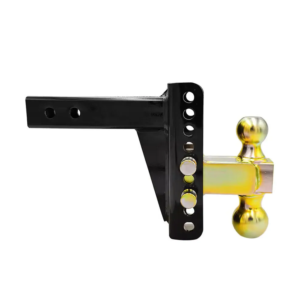 Adjustable Trailer Hitch Fits 2.5-Inch Receiver 6-Inch Drop/Rise 2" & 2-5/16" Ball