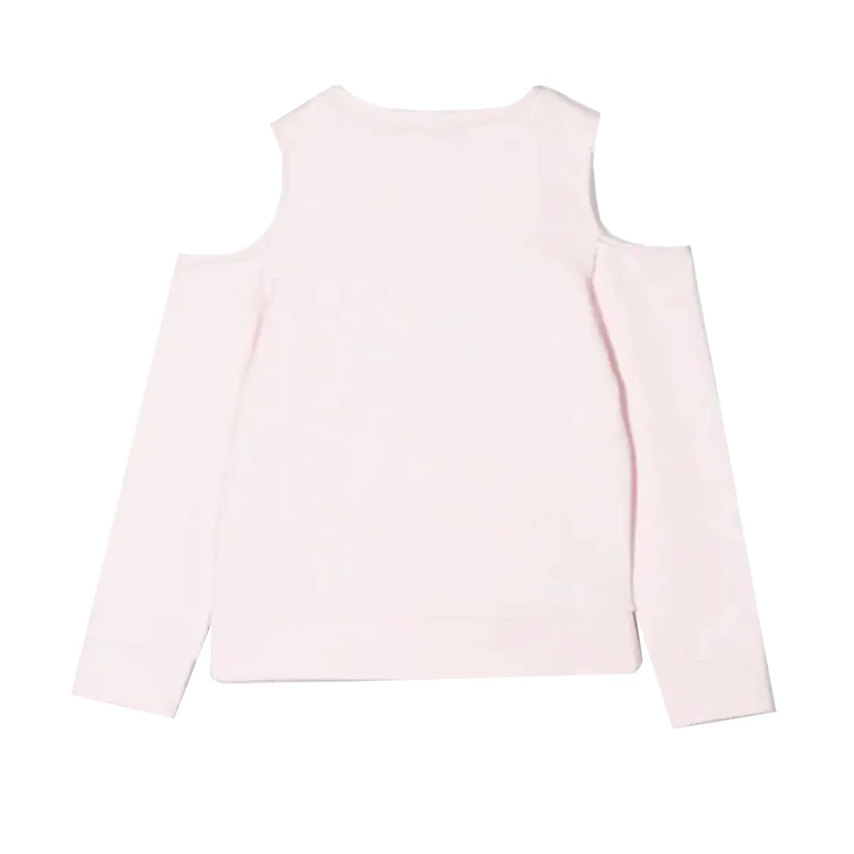 Balmain Kids Pink Cutout Shoulder Sweatshirt