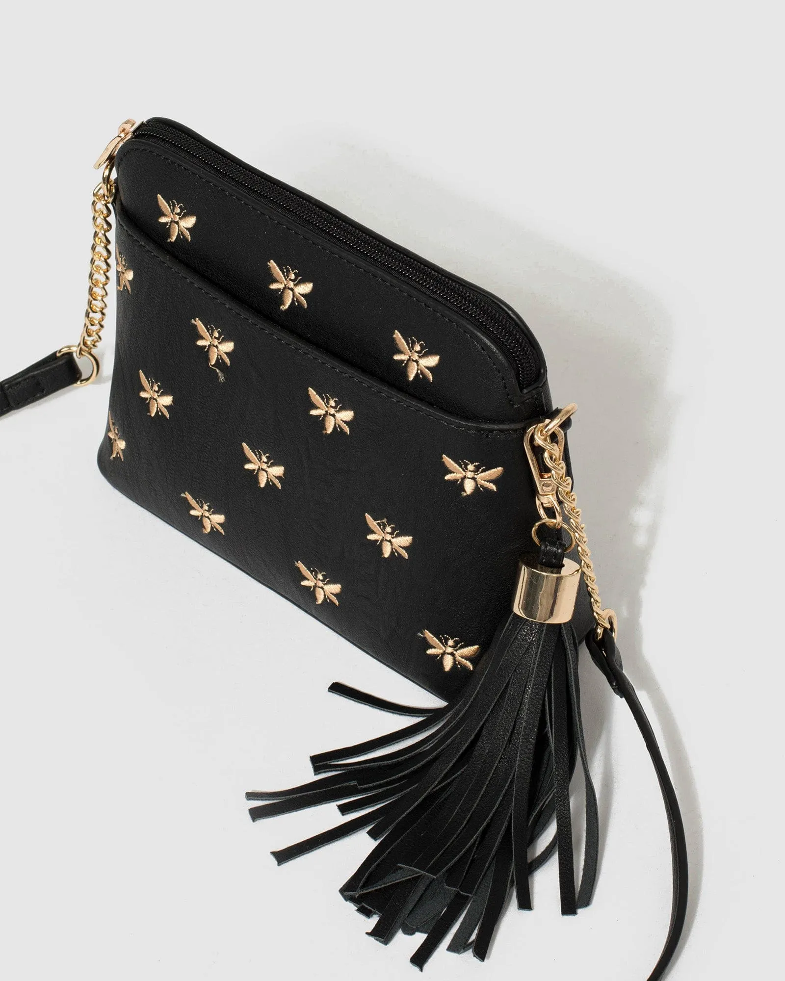 Black Karen Bee Crossbody Bag