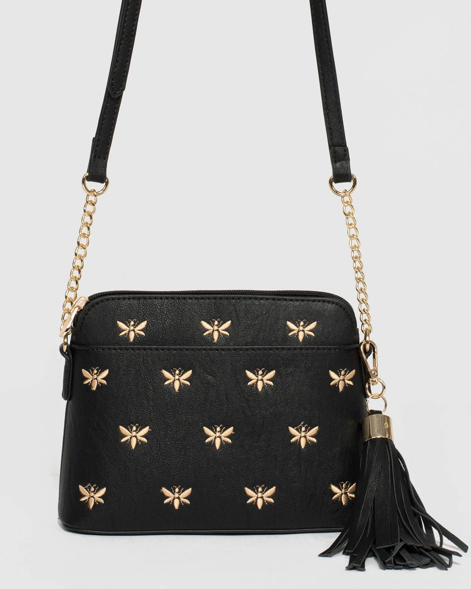 Black Karen Bee Crossbody Bag