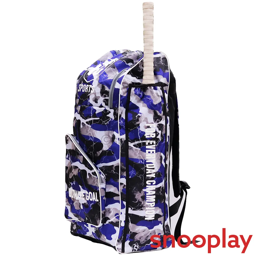 Blue Cricket Kit Bag with Shoulder Straps