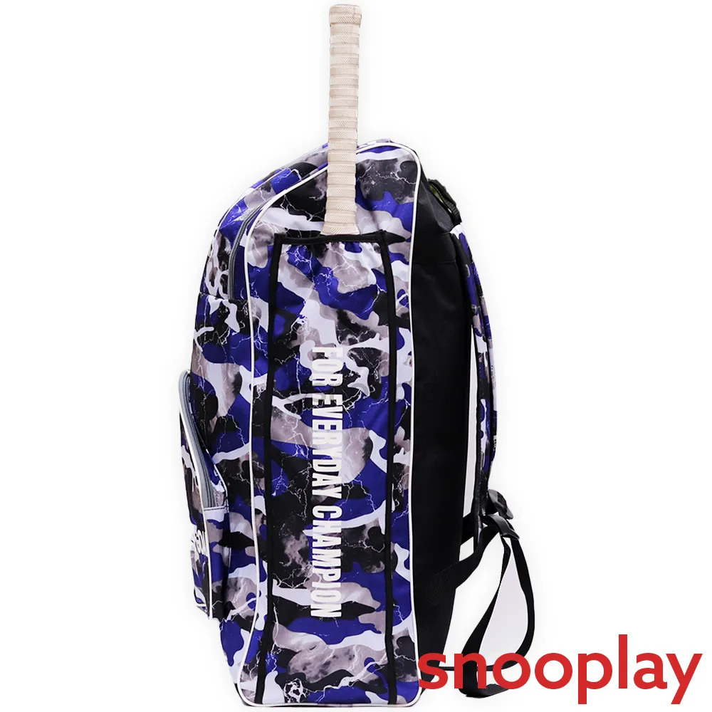 Blue Cricket Kit Bag with Shoulder Straps