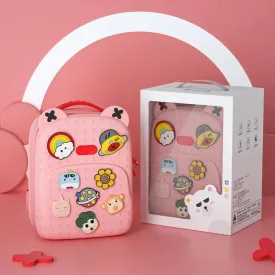 Blush Pink Tic Tac Movable Trinkets Backpack