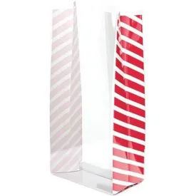 Candy Stripe Printed Poly Bag - 4 x 2.50 x 9.50