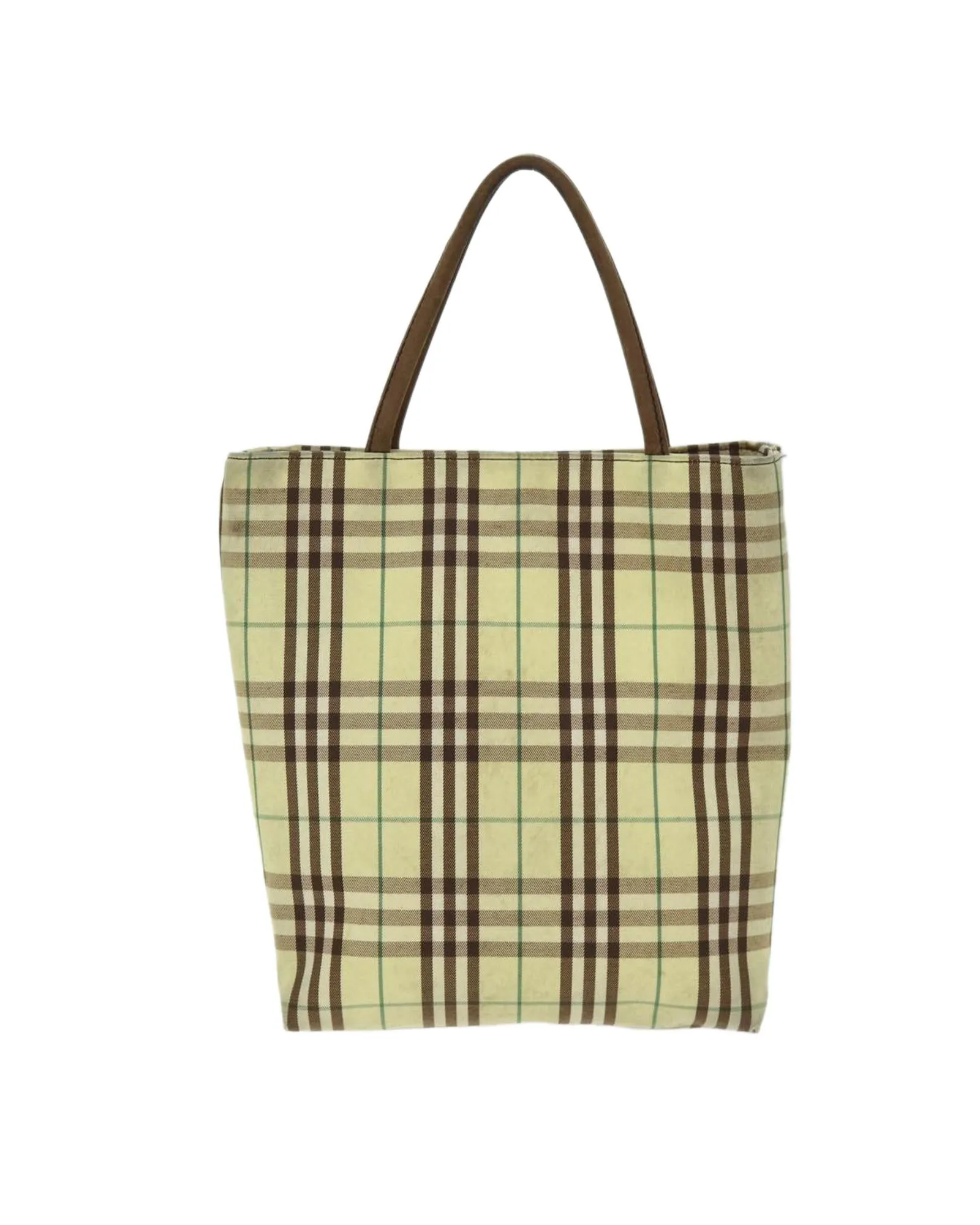 Canvas Yellow Hand Bag with Burberry Nova Check Pattern