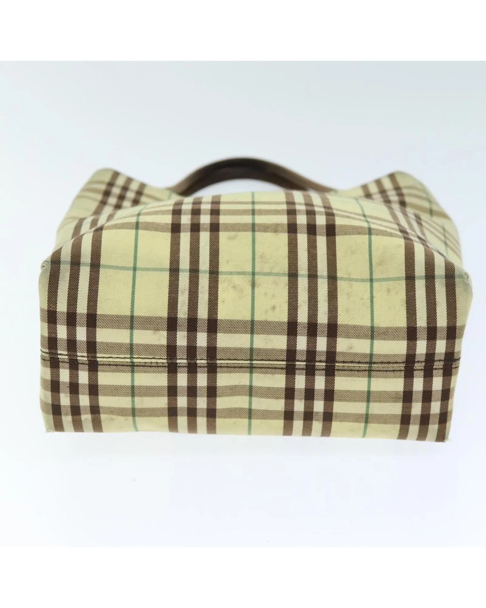 Canvas Yellow Hand Bag with Burberry Nova Check Pattern