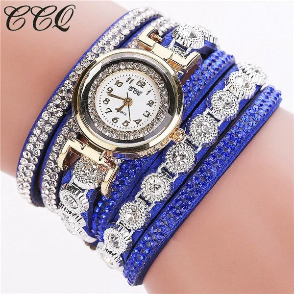 CCQ Fashion Women Rhinestone Watch Luxury Women Full Crystal Wrist Watch Quartz Watch Relogio Feminino Gift C43