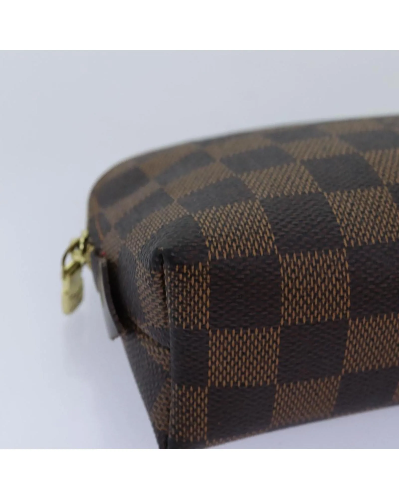 Damier Ebene Pouchette Cosmetic PM - Canvas Material Spain Made