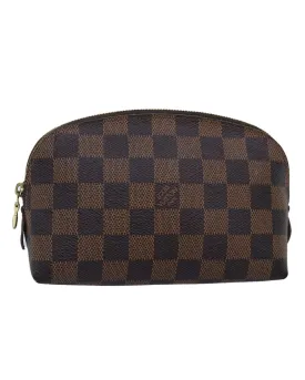 Damier Ebene Pouchette Cosmetic PM - Canvas Material Spain Made