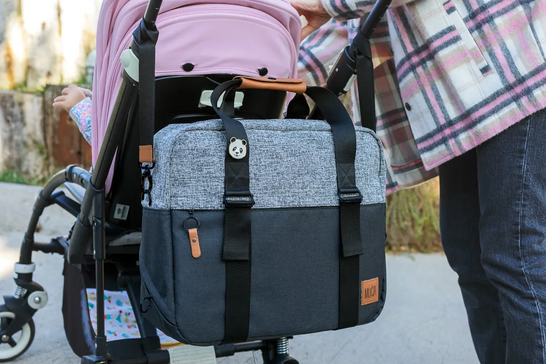 Diaper Bag Set - BIG GOGI Grey/Black