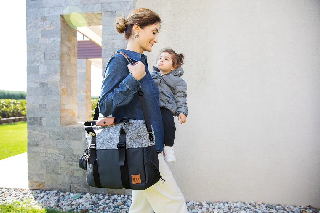 Diaper Bag Set - BIG GOGI Grey/Black