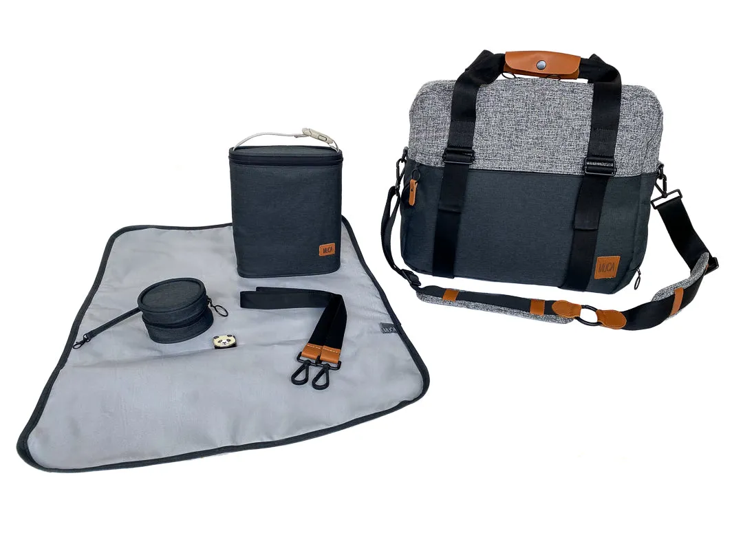 Diaper Bag Set - BIG GOGI Grey/Black