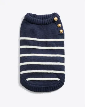 Dog Sweater in Navy Mariner Stripe