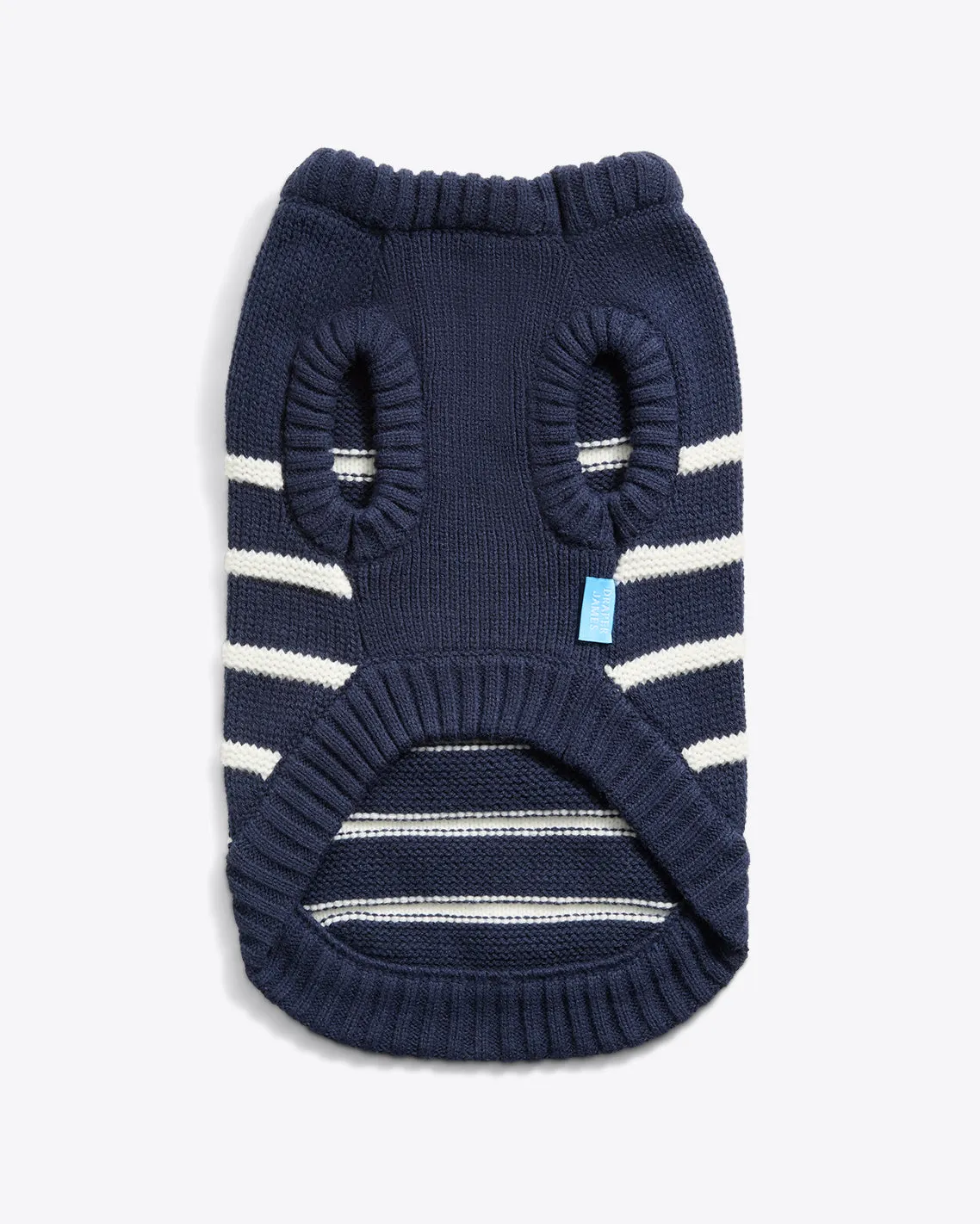 Dog Sweater in Navy Mariner Stripe