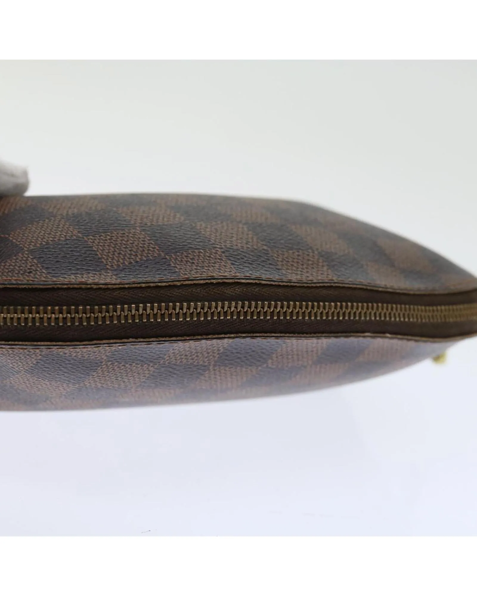 Durable Damier Ebene Canvas Pouch with Accessory Pocket