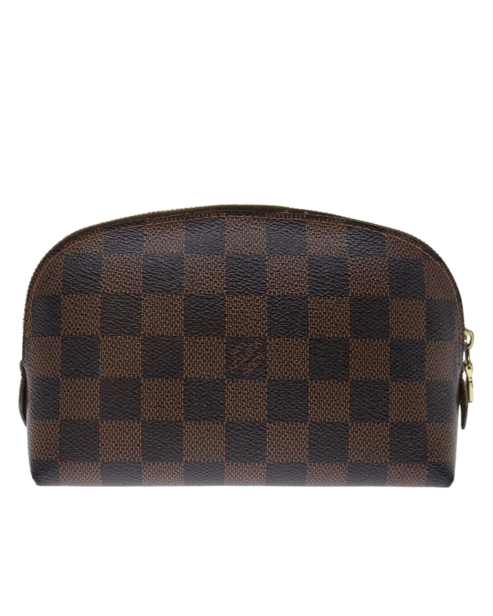 Durable Damier Ebene Canvas Pouch with Accessory Pocket