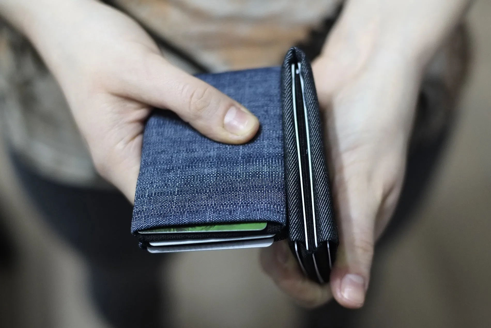 Effortlessly Cool: Discover Our Vegan Denim Mens Wallets - RFID blocking 4  1