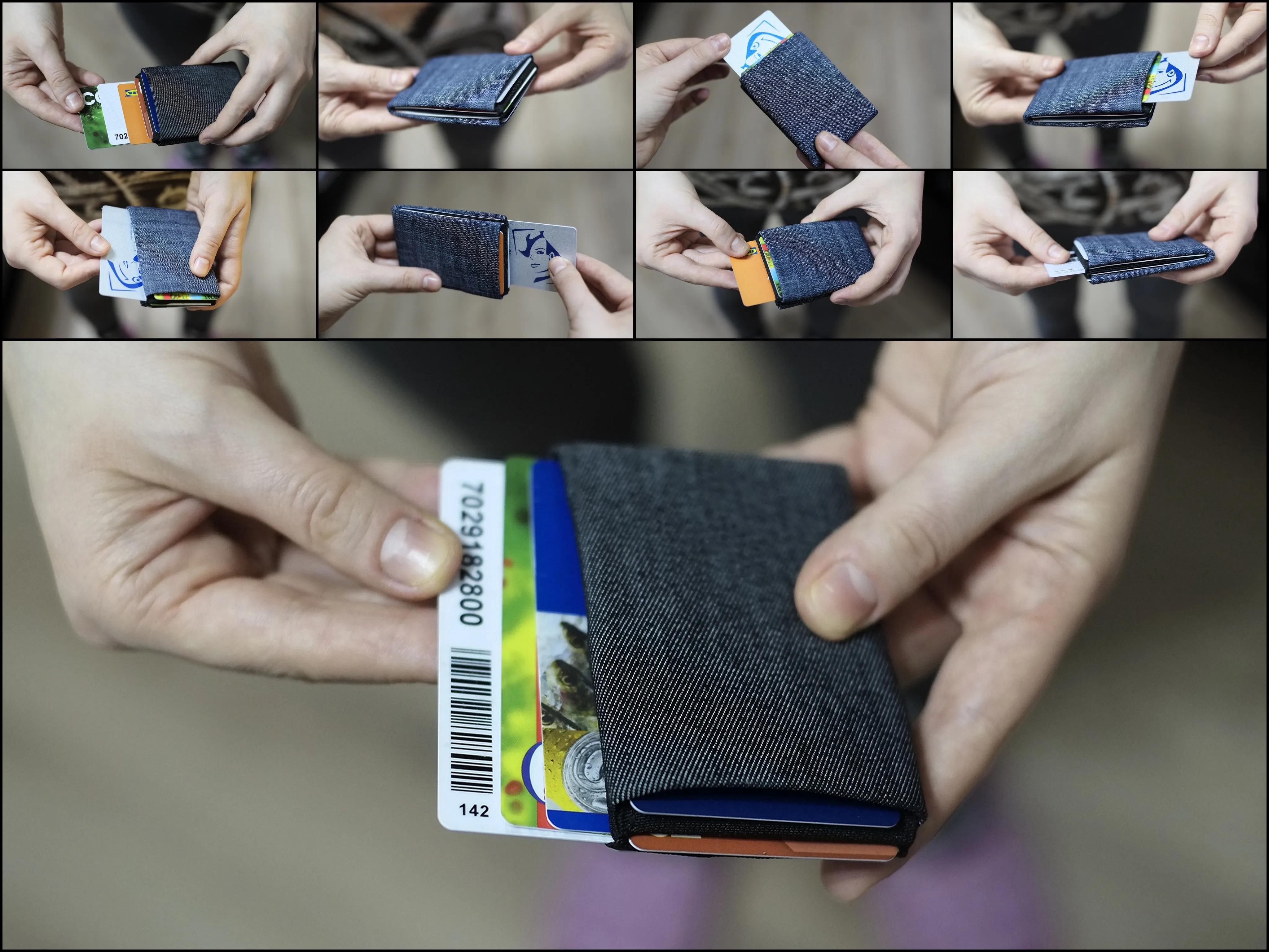 Effortlessly Cool: Discover Our Vegan Denim Mens Wallets - RFID blocking 4  1