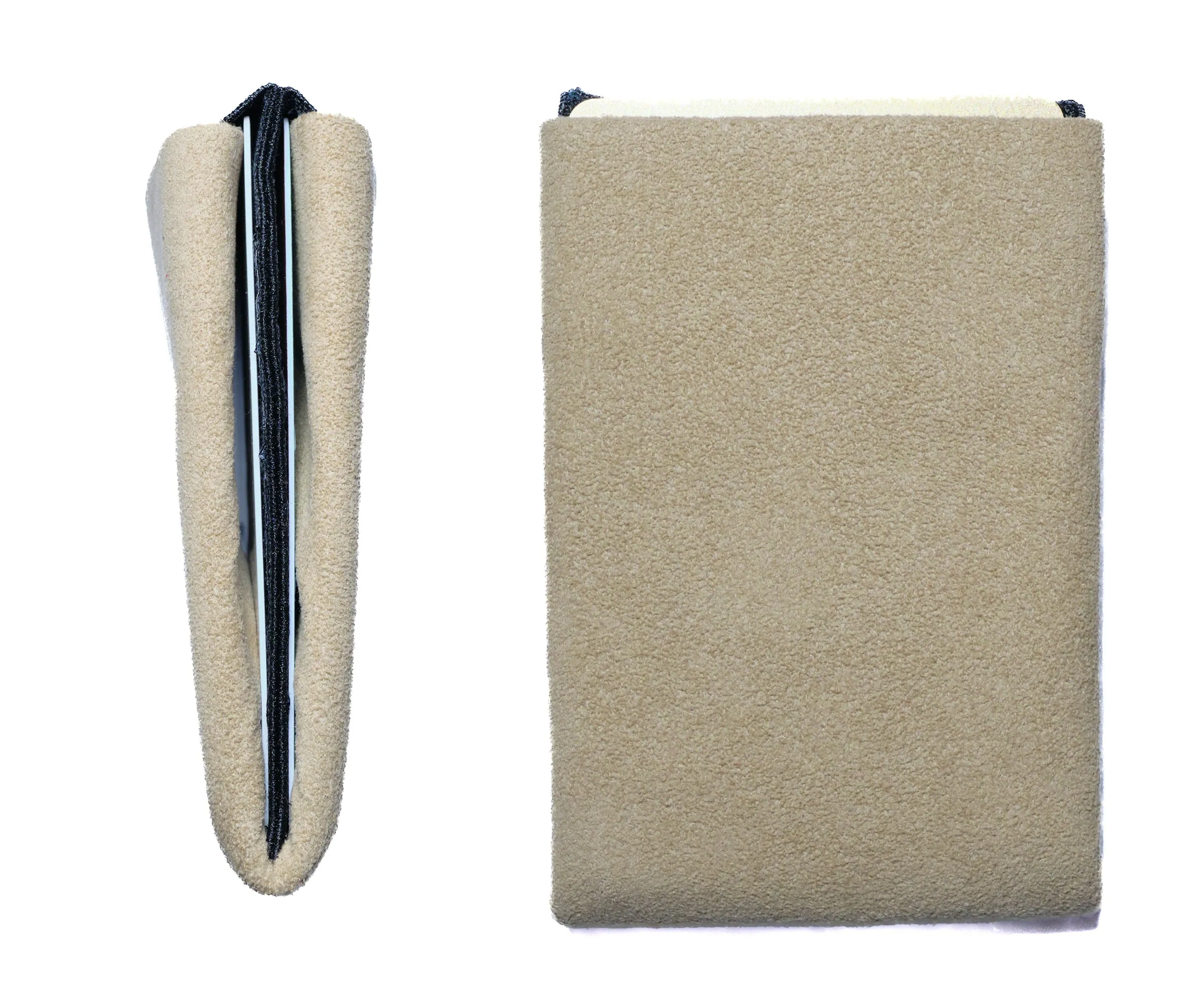 Elevate Your Style with Our Alcantara Minimalist Wallet for Everyday Use - Mens Wallets - RFID Wallet - Beige