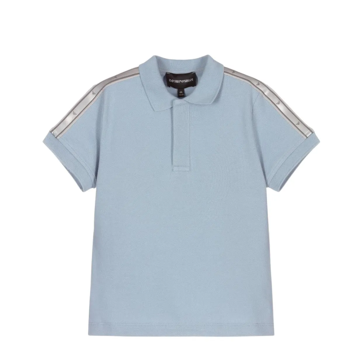 Emporio Armani Junior Blue Tape Logo Polo Shirt