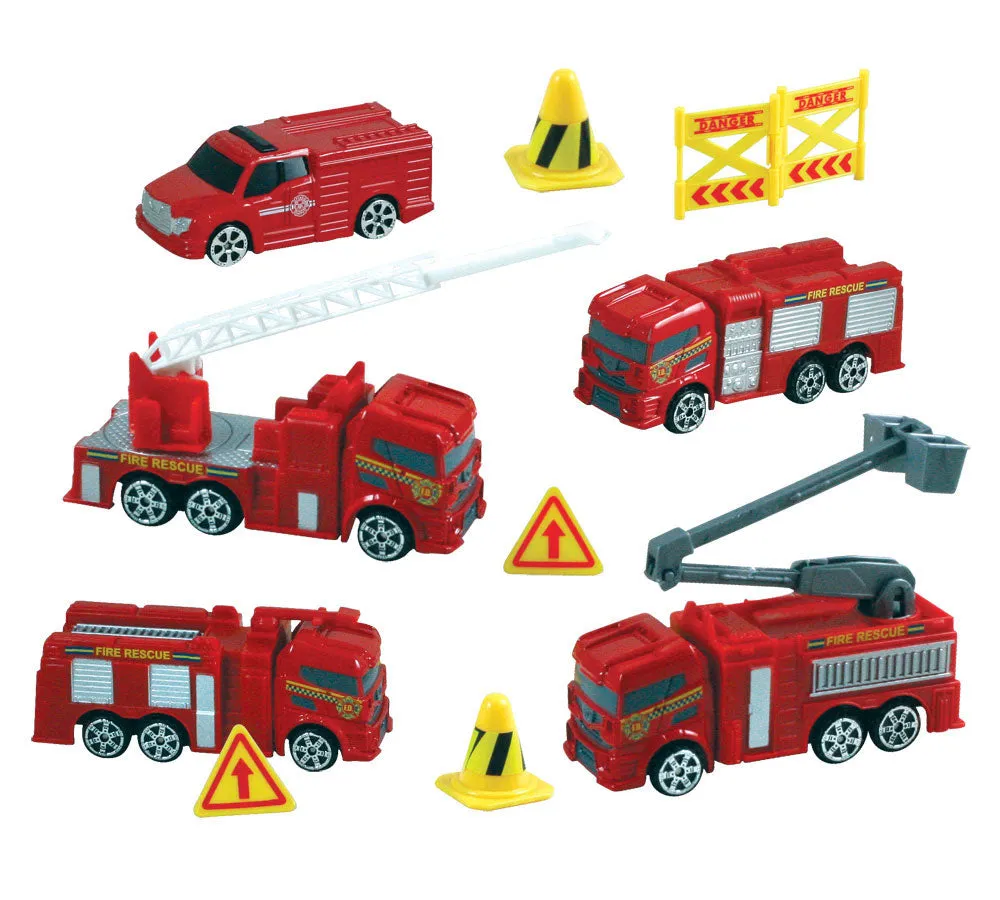 Fire Rescue Vehicles Backpack Playset