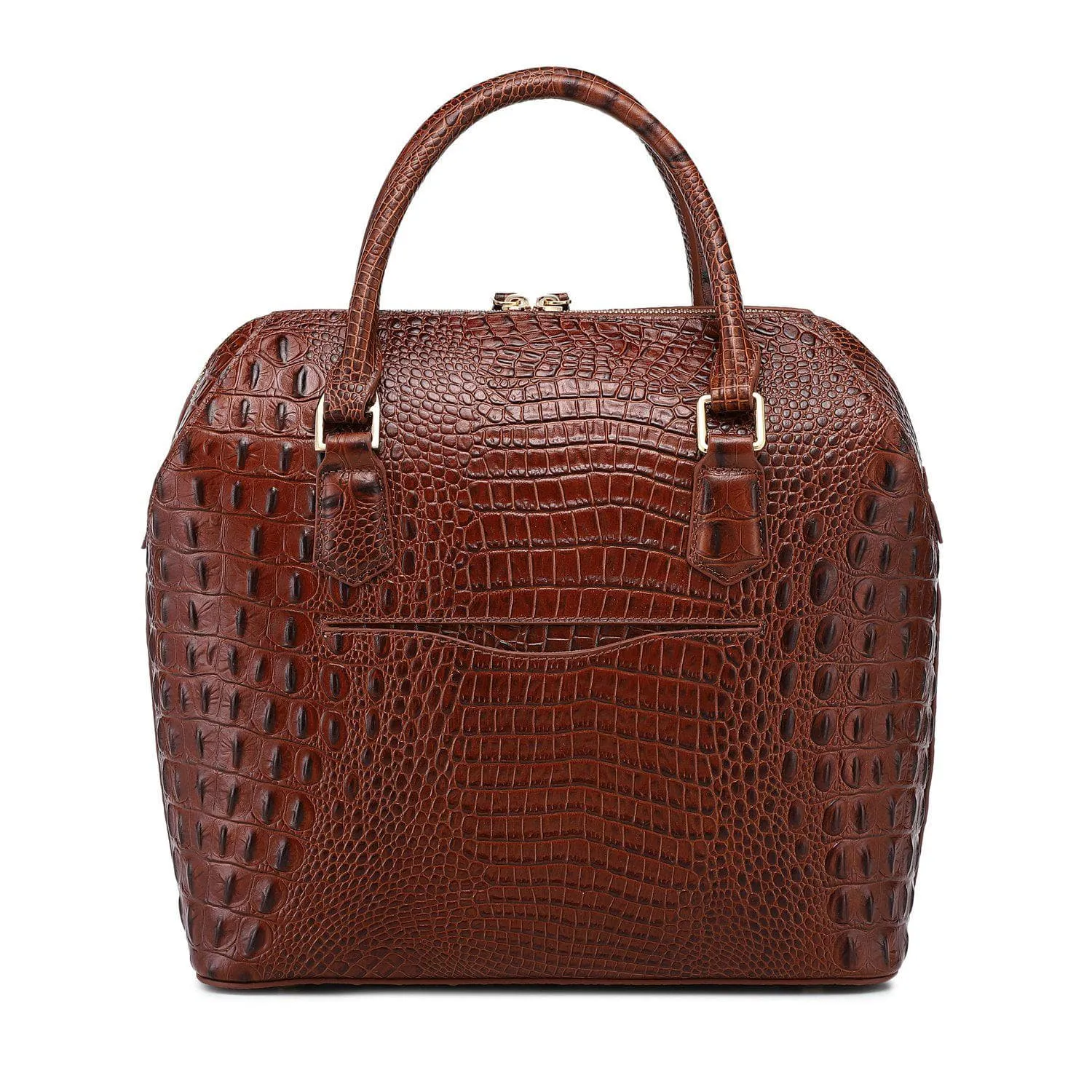 Grace Croc Embossed Leather Handbag