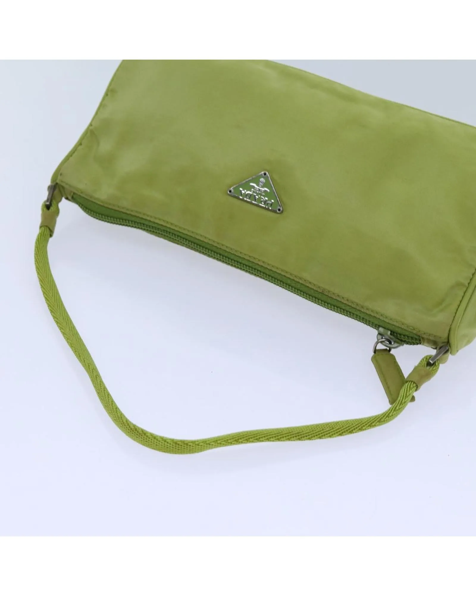 Green Nylon Accessory Pouch by Italian Designer