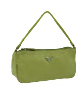 Green Nylon Accessory Pouch by Italian Designer