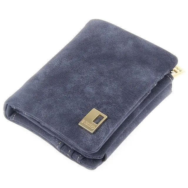 Guapabien Ladies Portfolio Women Mini Wallets Zipper Short Women Leather Wallet Fold Wristlet Purse Holder Female Handbag