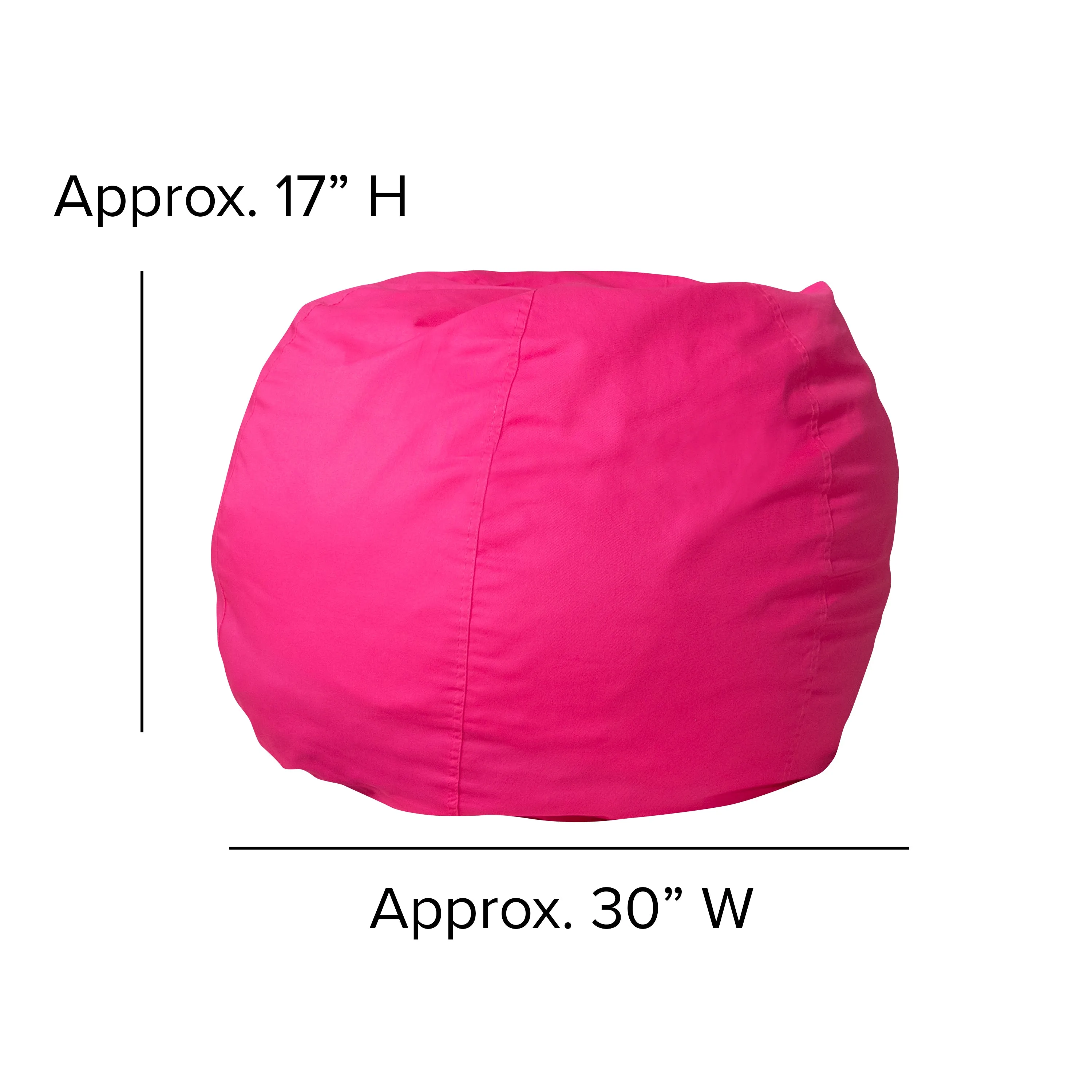 Hot Pink Bean Bag Chair DG-BEAN-SMALL-SOLID-HTPK-GG