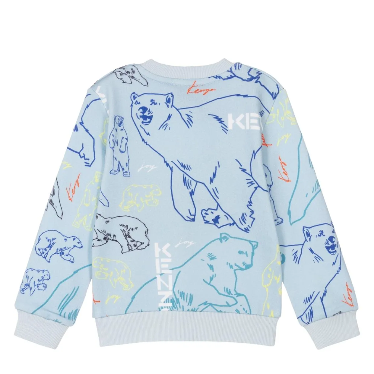 Kenzo Kids Sky Blue Polar Print Sweatshirt