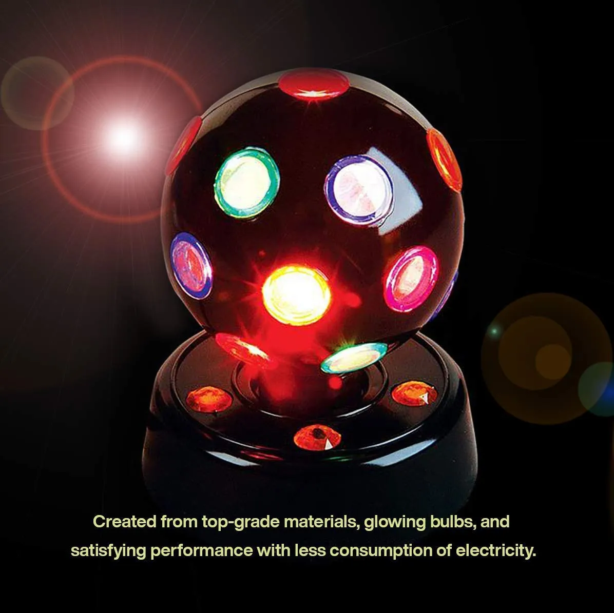 Kicko 7 Inch Disco Light - Led Multi-Colored Revolving Lighting Ball - Perfect For Home