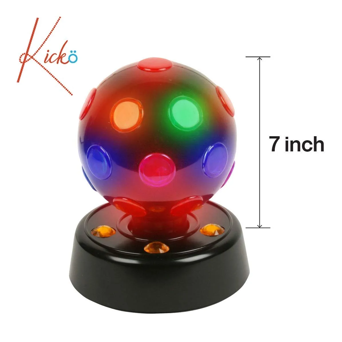 Kicko 7 Inch Disco Light - Led Multi-Colored Revolving Lighting Ball - Perfect For Home