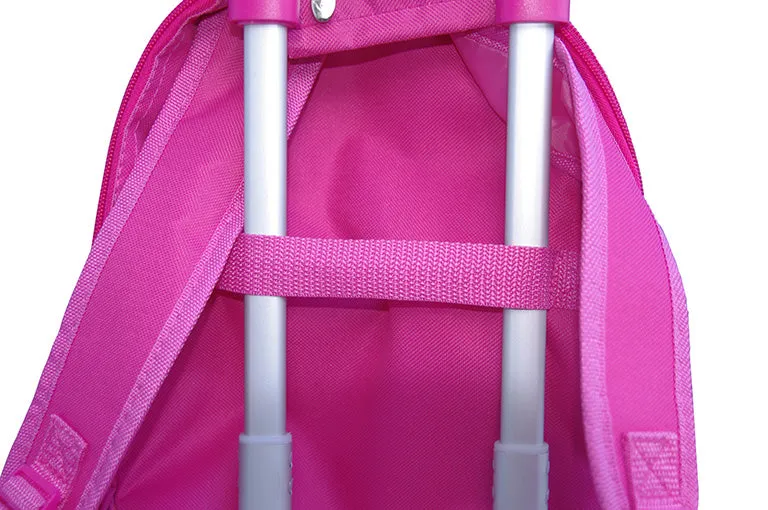 Kidz Bagz - 4 Wheel Trolley & Backpack Set - Pink Owl