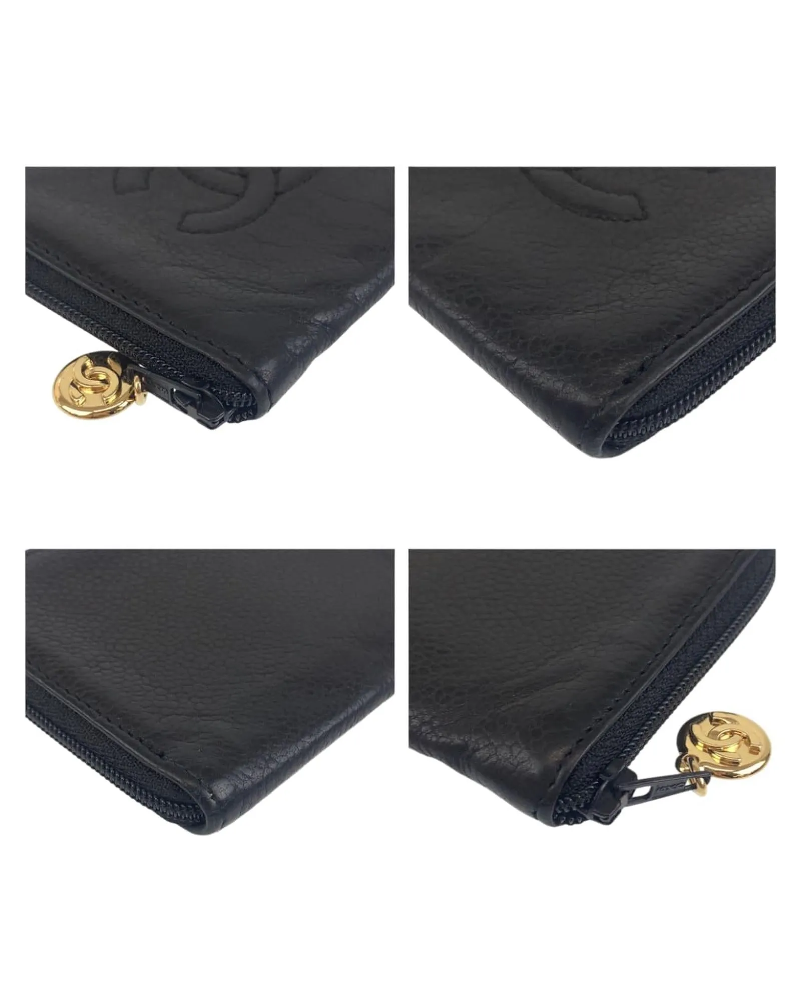 Leather Coin Case in Black for Women by Chanel