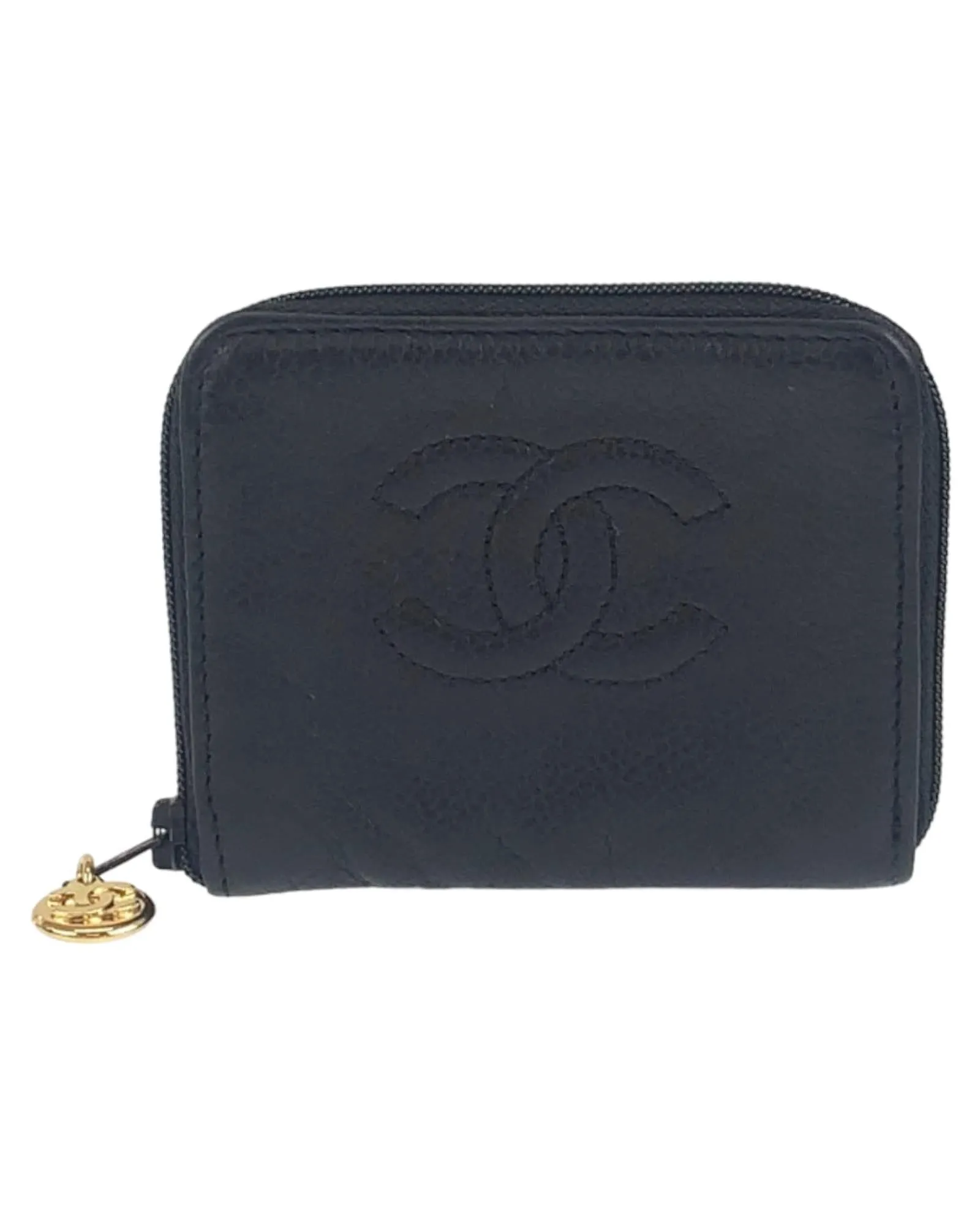 Leather Coin Case in Black for Women by Chanel