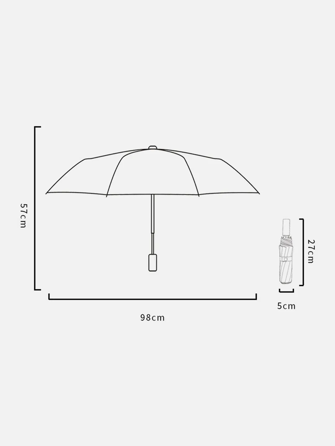 Little Surprise Box 3 fold Pink Umbrella for Kids