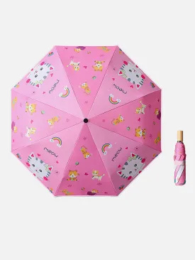 Little Surprise Box 3 fold Pink Umbrella for Kids