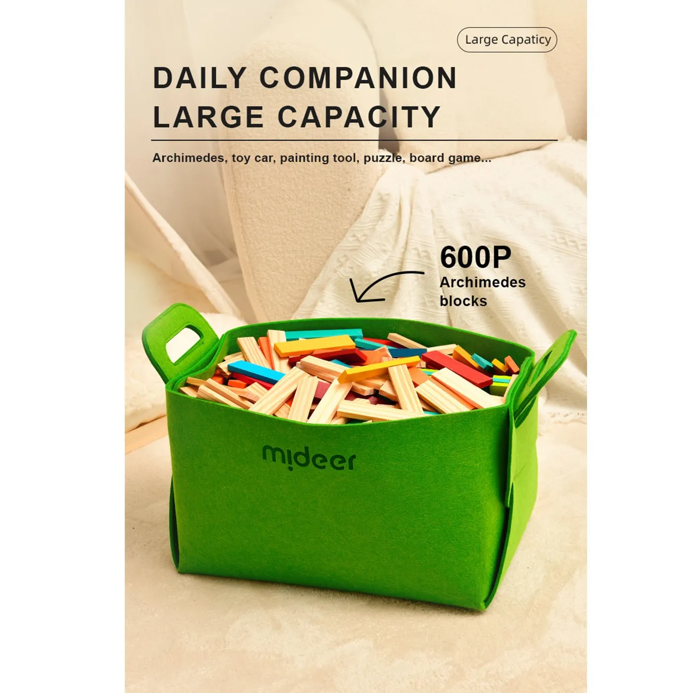 Lovely Home Green Storage Bag