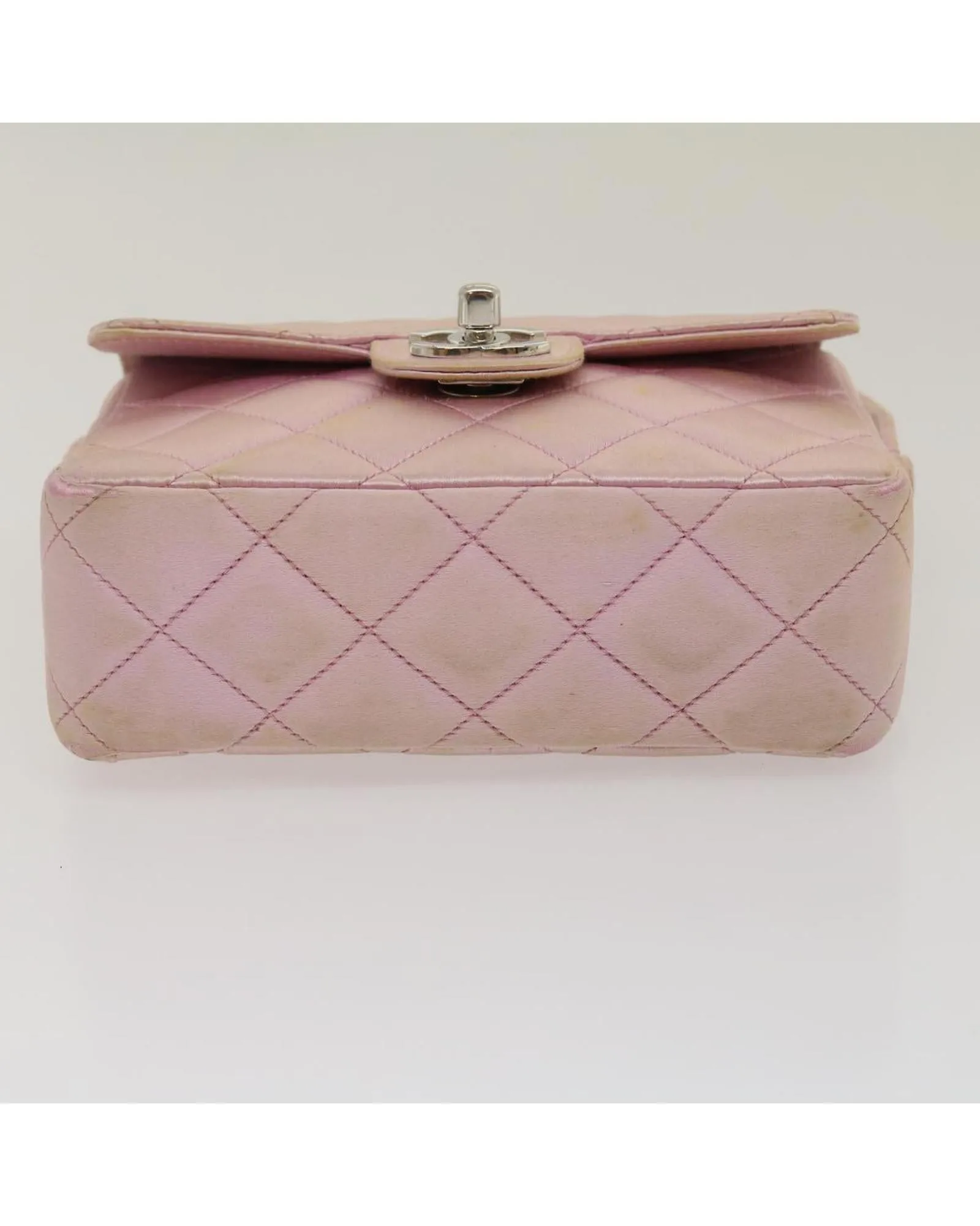 Matelasse Silk Satin Pink Hand Bag