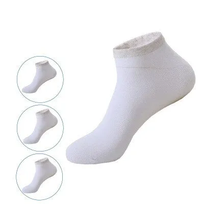 Men's Cotton-Blend Ankle Socks (3 pairs)