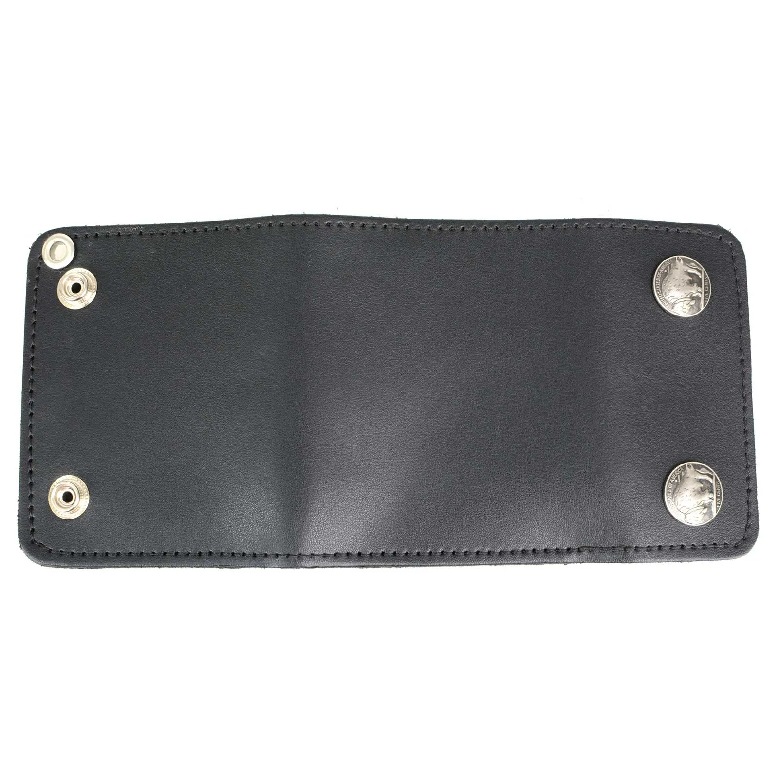 Milwaukee Leather MLW7821 Men's 4” Leather Biker Tri-Fold Wallet