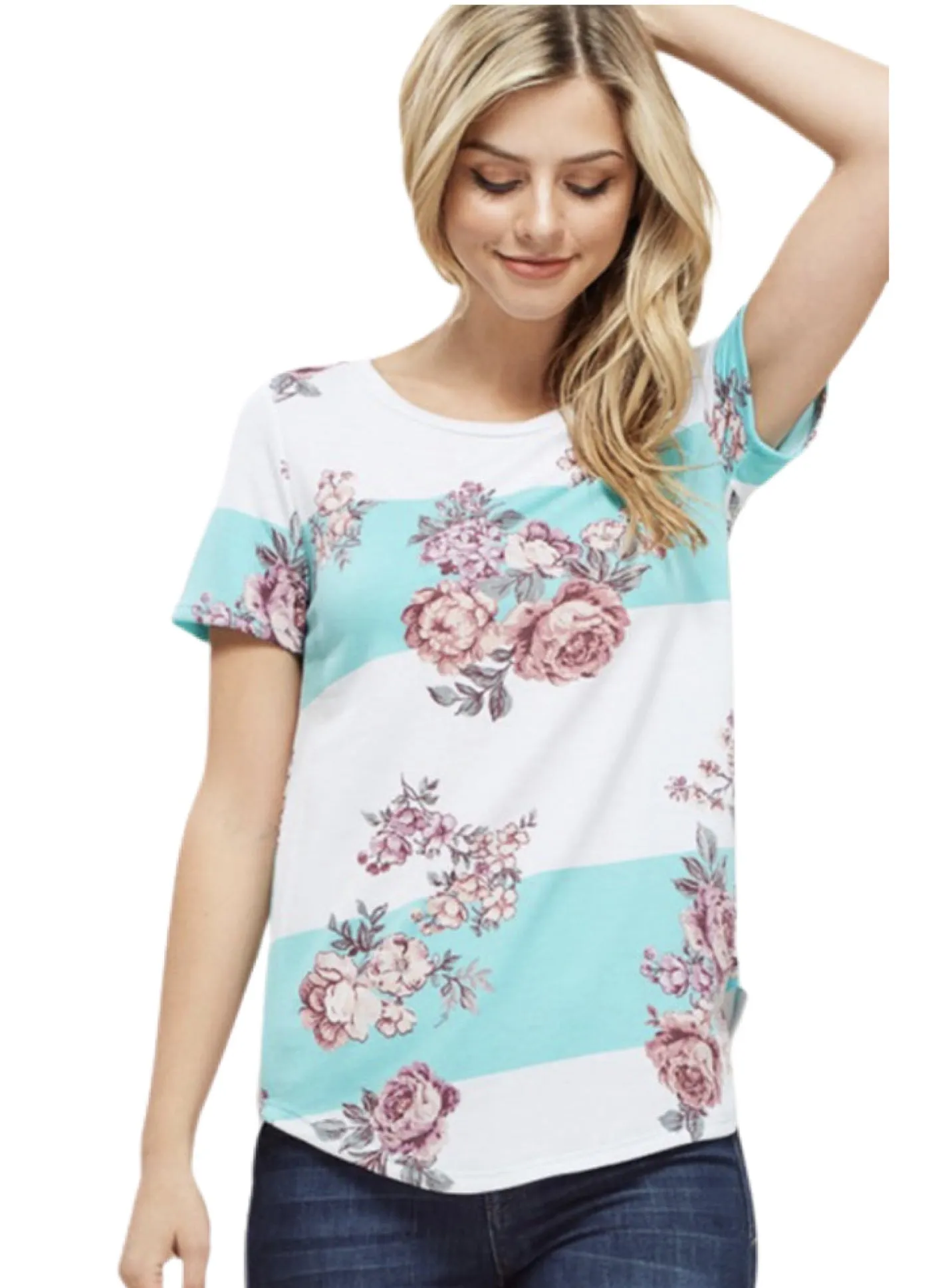 Mint/ Ivory T-shirt Style 1477