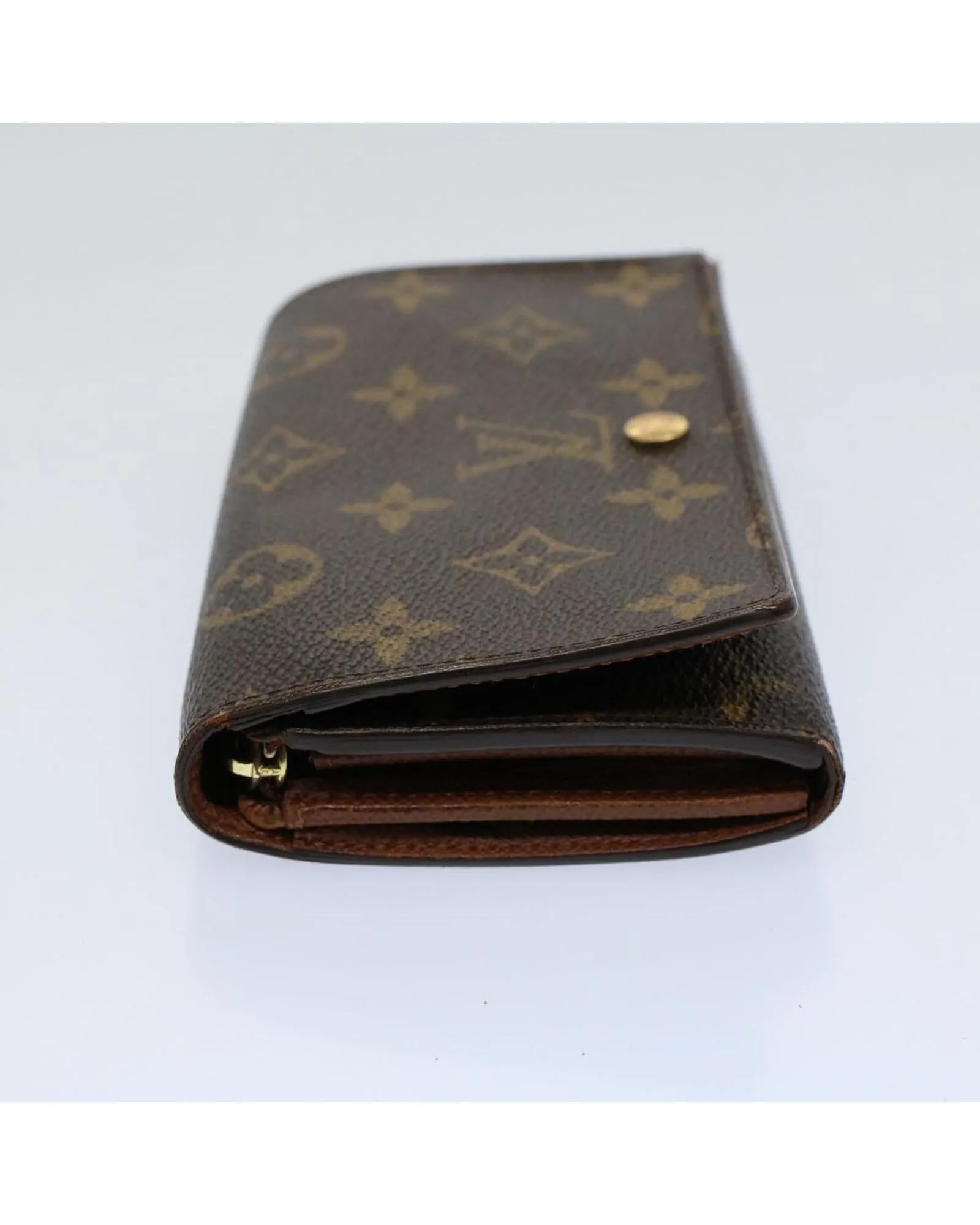 Monogram Canvas Wallet with Clasp Button - France Made