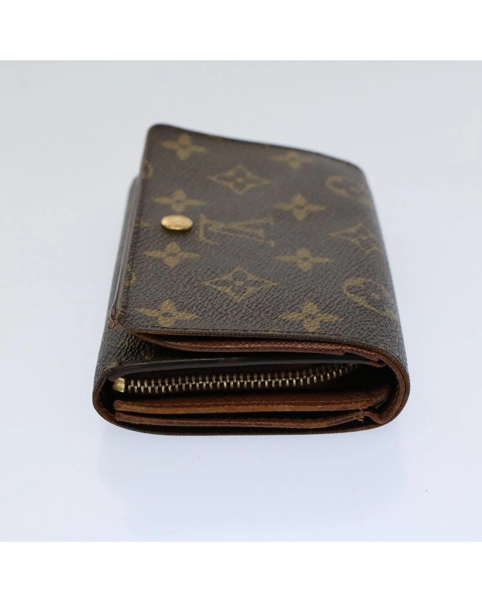 Monogram Canvas Wallet with Clasp Button - France Made