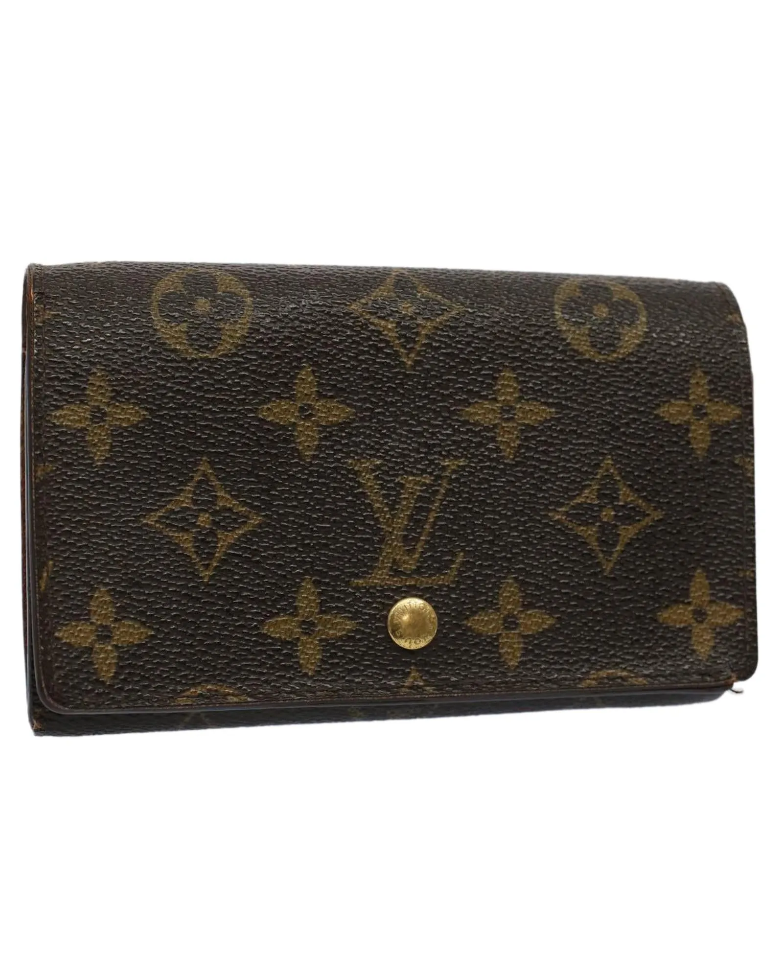 Monogram Canvas Wallet with Clasp Button - France Made